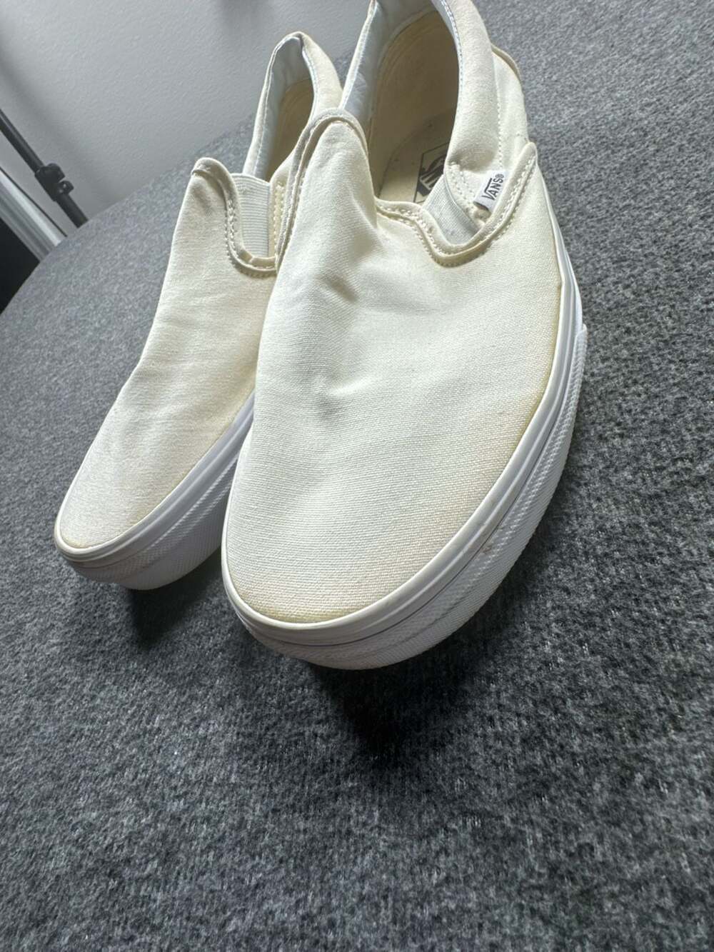 Vans Classic Slip-On Sneakers White Canvas Shoes